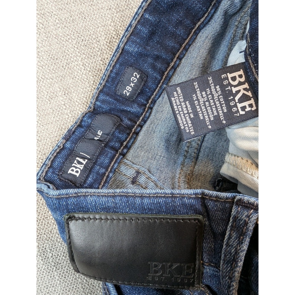 BKE Jeans Men 29x32 Blue Alec Straight Distressed Medium Wash Denim Pants - Picture 9 of 9